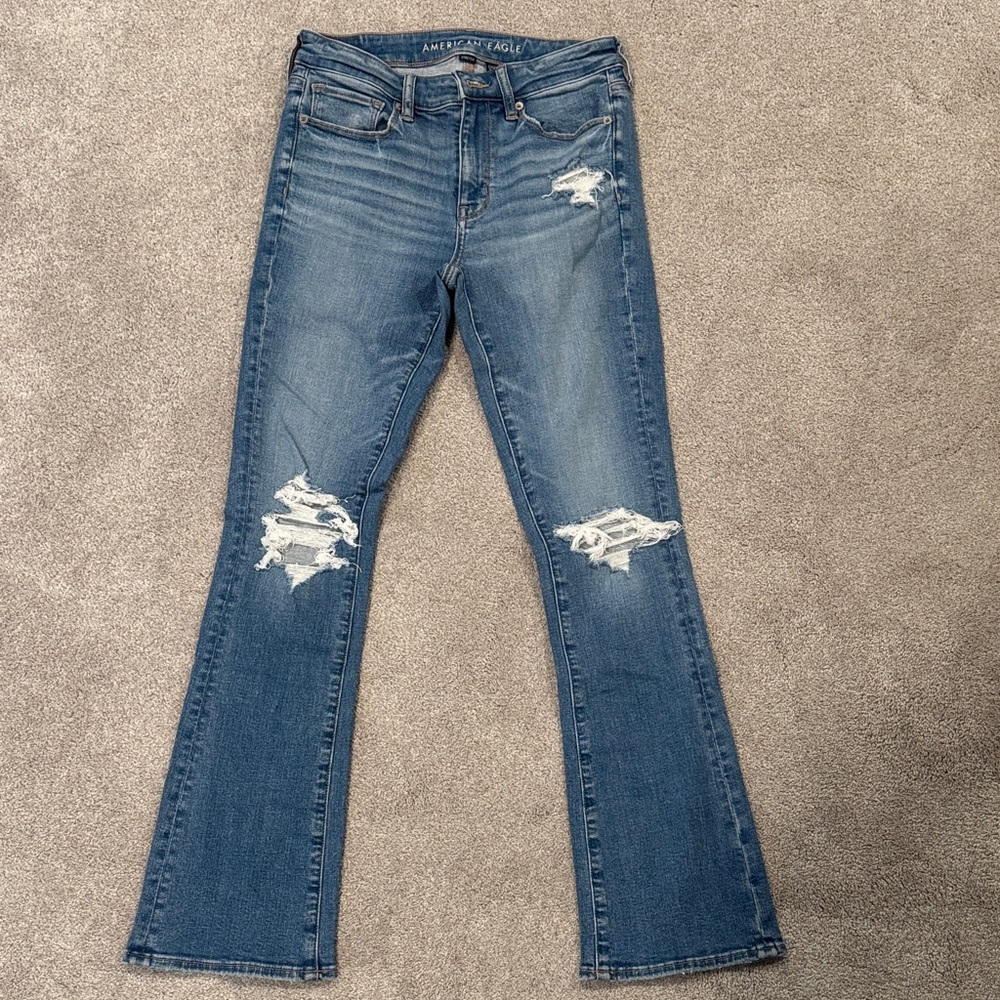 American Eagle Outfitters Women's Flare Jeans in Blue